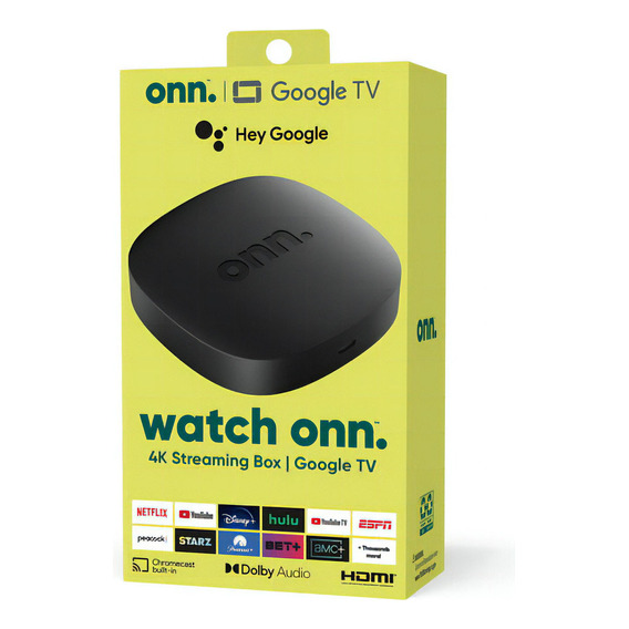 Onn. Google TV 4K con Control Remoto con Voz mediante Google Assistant 2GB RAM Versión 2023