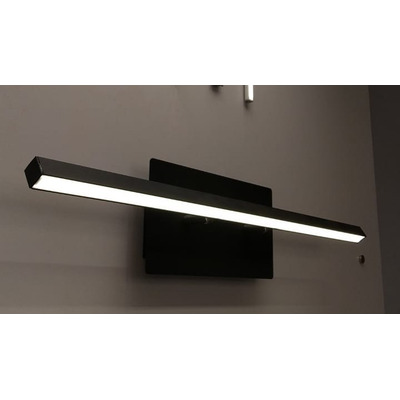Aplique Pared Interior Led Cuadros Baño Wall Negro Movil