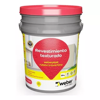 Revestimiento Weberplast Texturado Rulato Travertino 30 Kg 