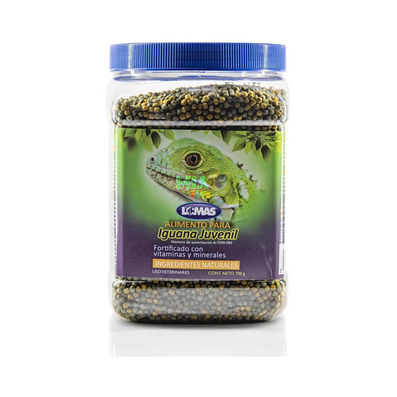 Alimento Para Iguana Juvenil 700 Gr Natural Fortificado