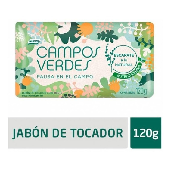 Jabon De Tocador En Barra Fragancias Campos Verdes 120g