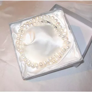 Collar Perlas Naturales Cultivadas Con Plata 50 Cms