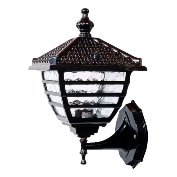 Farol Aplique Exterior Diseño Oriental Negro Ip65