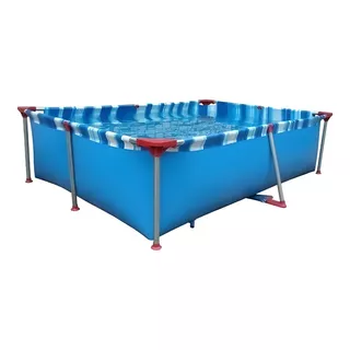 Pileta Estructural Rectangular Anaconda A245 Con Capacidad De 2600 Litros De 2.45m De Largo X 1.65m De Ancho  Azul Diseño Estampado/liso