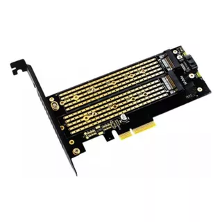 Placa Adaptador Pcie X4 Dual M.2 Ssd Nvme Y Ssd Sata 22110