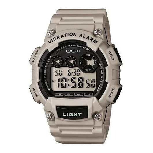 Reloj Casio W-735h Hombre Alarma Crono Wr 100m Sumergible Color de la malla Blanco