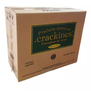 Caja Cerrada X20 Crackines Galletitas De Arroz 120g Sin Tacc