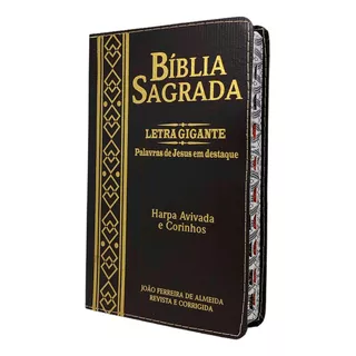 Bíblia Sagrada Letra Grande Gigante Harpa E Índice Leão Sb, De Arc. Editorial Sb En Português, 2020