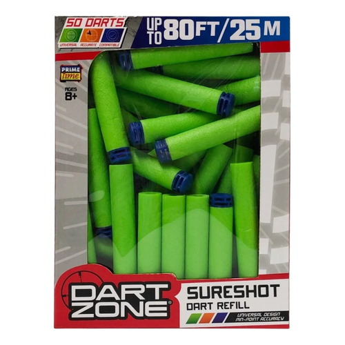 Pack 50 Dardos Dart Zone Wabro 61087 Color Verde Liso