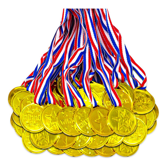 Medallas De Ganadores Plástico Para Niños Deportes 100 Pzs