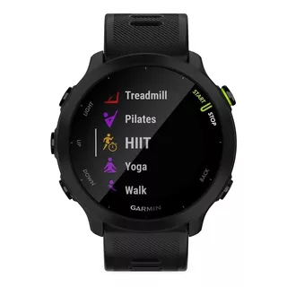 Smartband Garmin Forerunner 55 Sport 1.04  Caja 42mm De  Polímero Reforzado  Black, Malla  Black De  Silicona Milanese Y Bisel  Negro De  Polímero Reforzado 010-02562-00