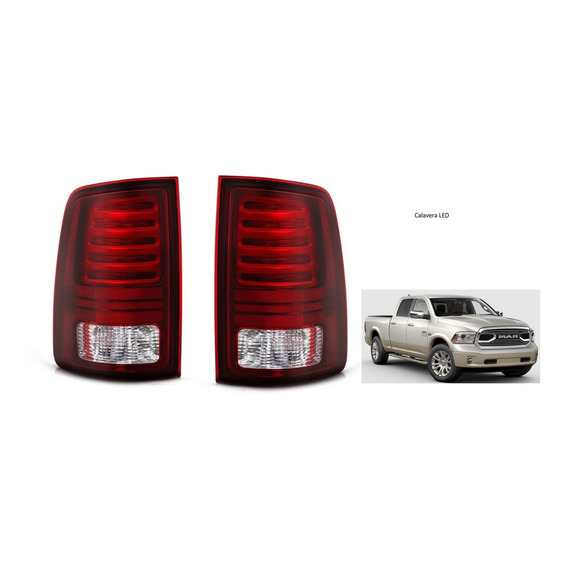 Par Calavera Dodge Ram 1500 2013 2014 2015 2016 C/led F/rojo