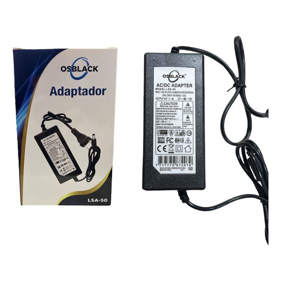 Adaptador Corriente Para Luz Led 12v 5 Amperios Osblack