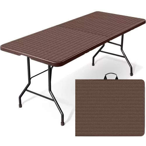 Mesa Plegable De Plástico 1.80 Metros Rattan Z - T9728 Color