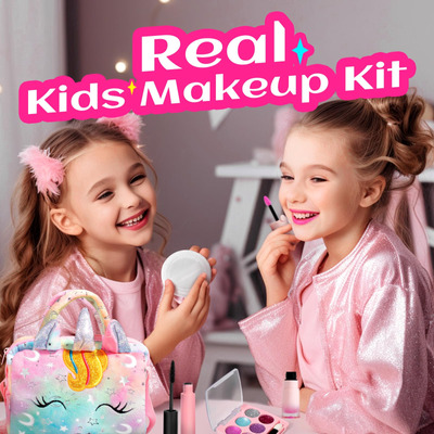 Kit De Maquillaje Uloveme Kids Para Niña Con Monedero Y Esma