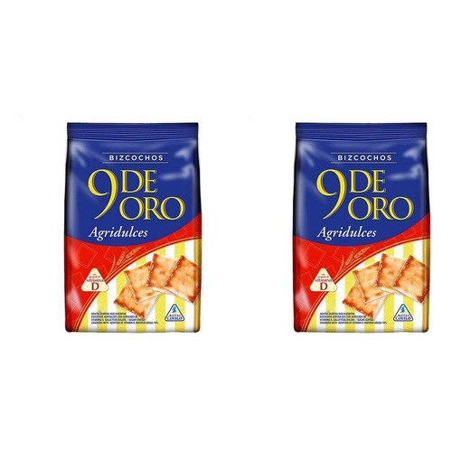 Bizcochos 9 de Oro Agridulces  agridulces 200 g pack x 2