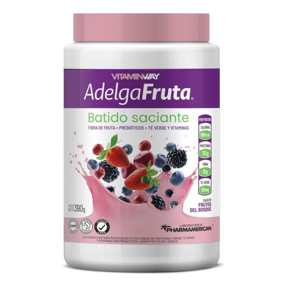 Suplemento En Polvo Frutos Del Bosque Adelgafruta 390 G