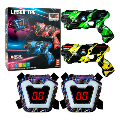 Set Juego Laser Tag Pistola Paquete De 2 Para Niños Adultos