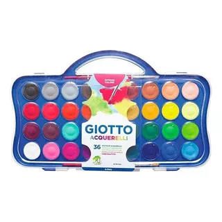 Acuarela Giotto X 36 Colores + 1 Pincel En Estuche Rigido