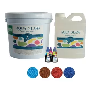 Resina Alto Espesor Aqua Glass 3.55 + 7 Pigmentos