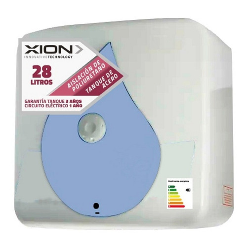 Termotanque Calefon Xion Cal30p 28 Litros Prisma Acero Color Blanco