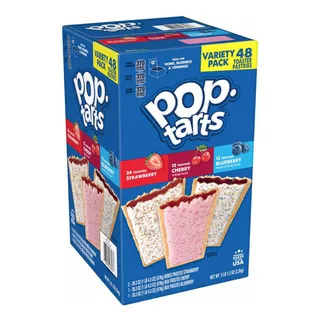 Rellenas Pop Tarts Pop Tarts  Fresa/cereza/mora Azul Sin Sal 2.3 kg Pack X 48
