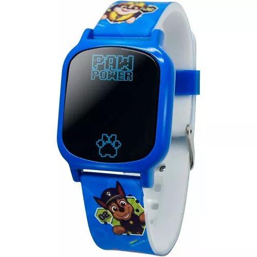 Reloj Digital Para Ninos Paw Patrol Con Caja Azul, Comoda Correa