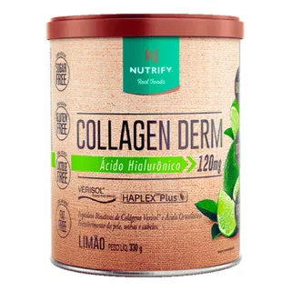 Colágeno Ácido Hialurônico Collagen Derm Limão 330g Nutrify