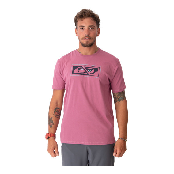 Remera Quiksilver Psyched Vision By Trip Hombre Moda Rosa