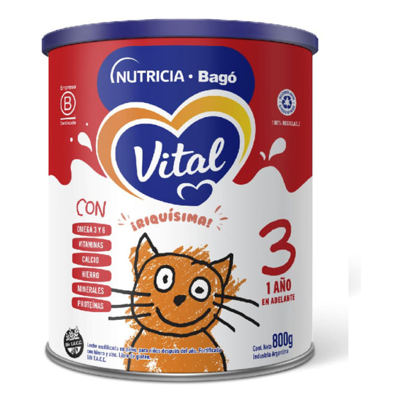 Leche Infantil En Polvo Vital 3 A Partir De 12 Meses X 800 G