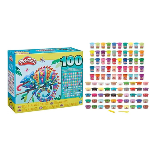 Set De Masas Play-doh 100 Colores Diferentes +3