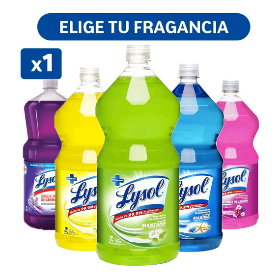 Lysol Limpiador Desinfectante Líquido Pisos 1.8l  Variedades