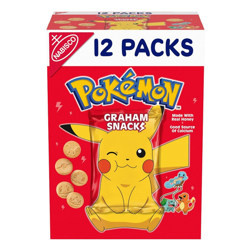 Galletas Pokemon Nabisco Graham Snacks 12 Piezas Americano