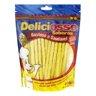 Palito Mastigável Para Cães Adultos Frango Deliciosso 200g 46 Unidades