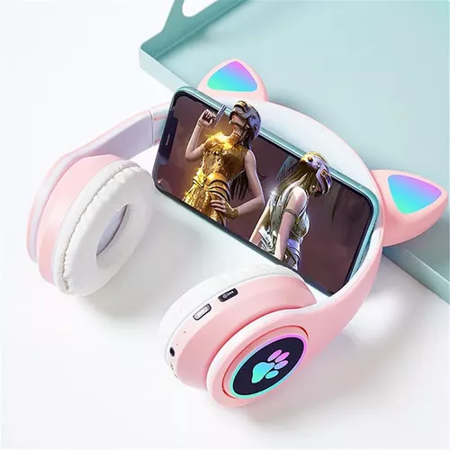 Fone de Ouvido Orelhinha Gato Sem Fio Bluetooth LED Tik Tok Promoção -  damixstorecessorios