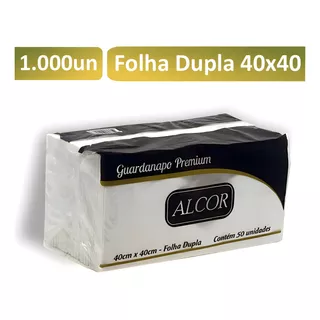 Guardanapo De Papel 40x40 Folha Dupla Premium 1.000un