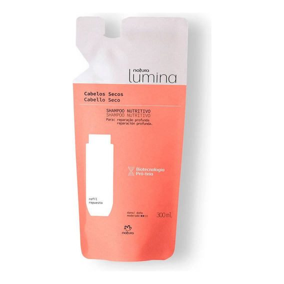 Repuesto Shampoo NATURA LUMINA Nutritivo Cabello Seco 300ml