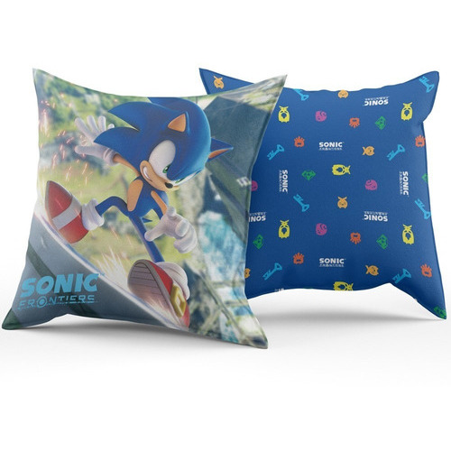 Almohadon Piñata Sonic Frontiers Color Azul marino