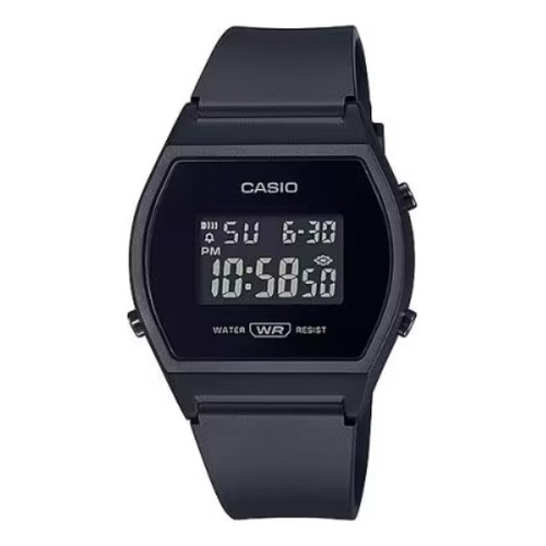 Reloj pulsera digital Casio LW-204 con correa de resina color negro