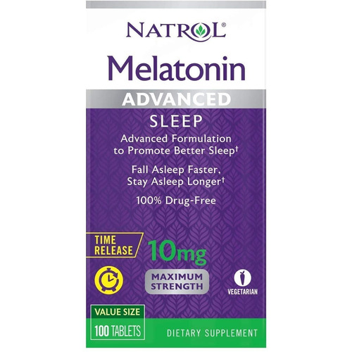 Melatonina Advanced Natrol 10 Mg 100 Tabletas