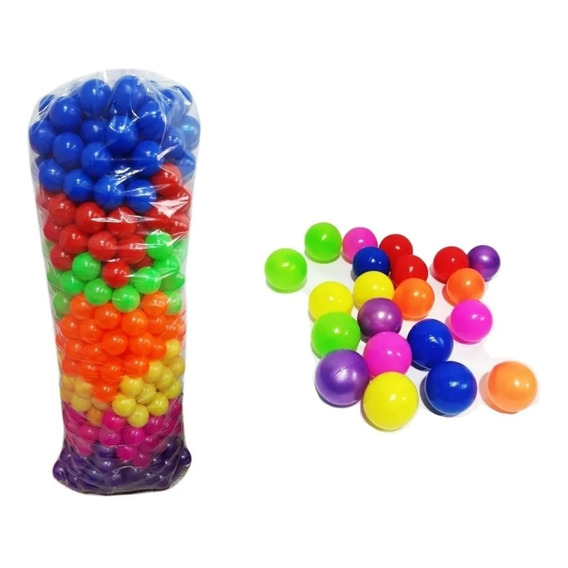 500 Pelotas Plásticas Multicores Vivos