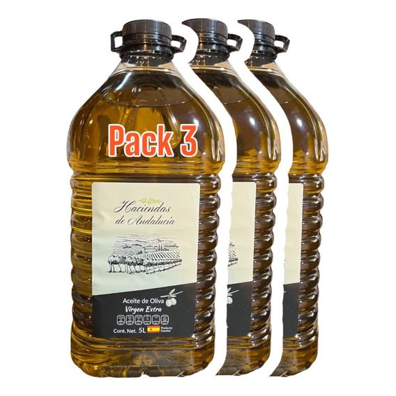 Aceite De Oliva Extra Virgen 5 L Pack 3 Hacienda Andalucia