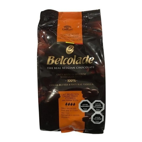 Cobertura De Chocolate Belcolade Leche 35,5% Cacao