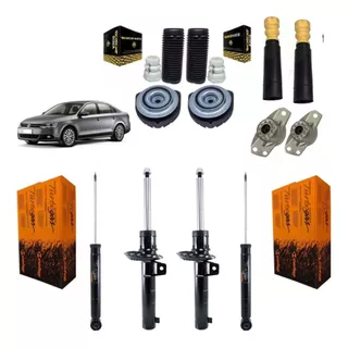 Kit 04 Amortecedor Coxim Batentes Diant Tras Jetta 1.4 Cofap