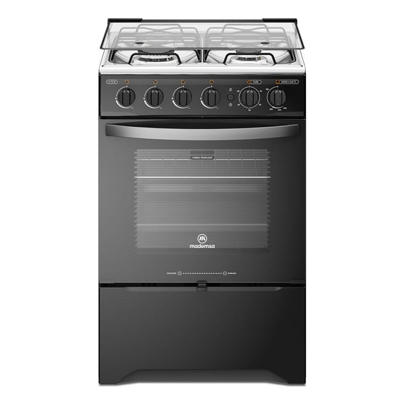 Cocina Mademsa M 775 BT a gas/eléctrica 4 quemadores  negra 220V puerta con visor 65L