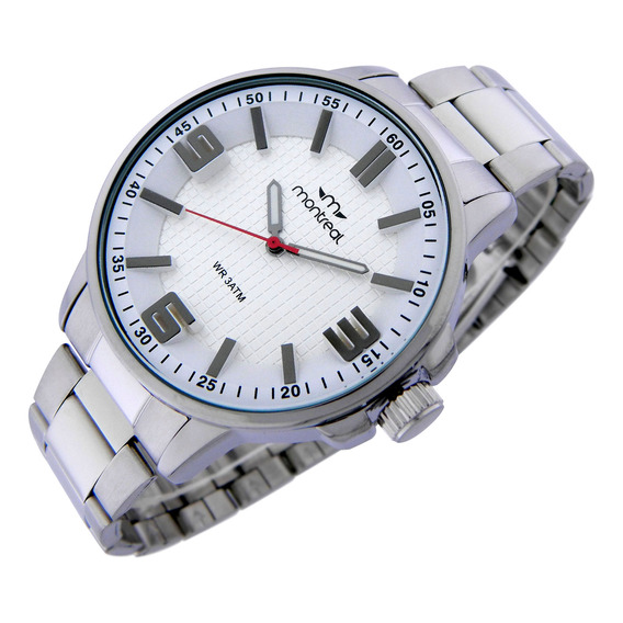 Reloj Montreal Hombre Ml1787 Malla De Acero Inoxidable