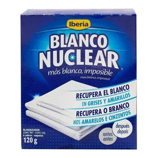 Desmanchador Blanqueador De Ropa Iberia 120gr Blanco Nuclear