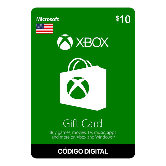 Gift Card Xbox Live 10 usd Código Digital