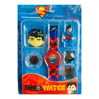 Juguete Reloj De Muñeca Superheroes Encastres De Personajes