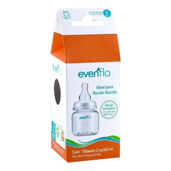 Mamadera Evenflo Pro Flow Recien Nacidos +0m 60ml E1137-1 